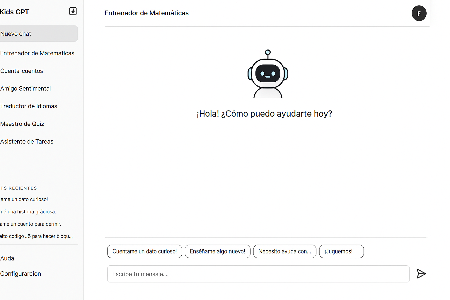 KidsGPT App Screenshot
